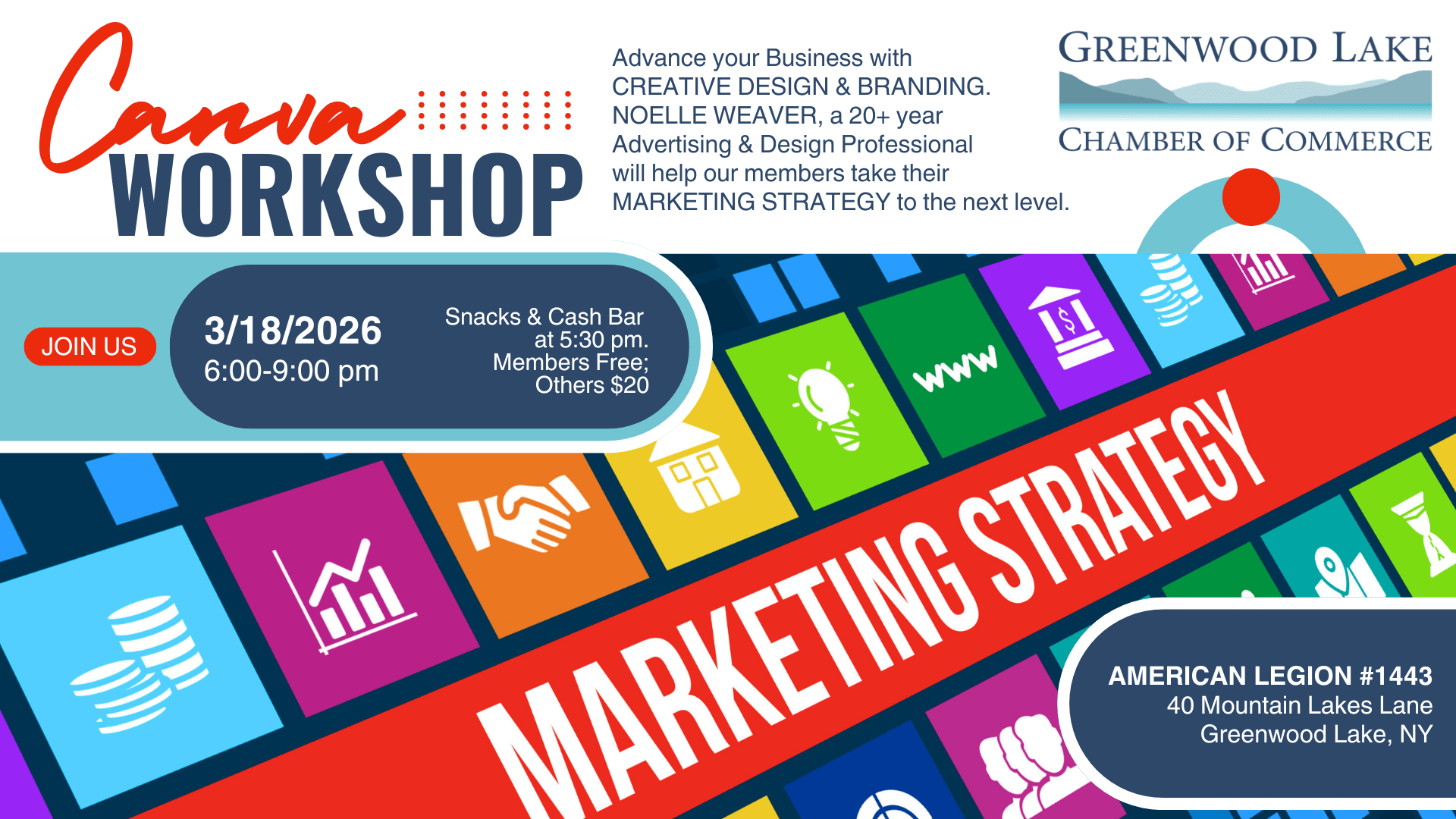 Canva workshop for Greenwood Lake Chamber of Commerce