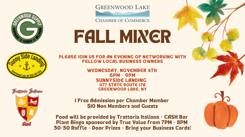 Greenwood Lake Chamber of Commerce Fall Mixer